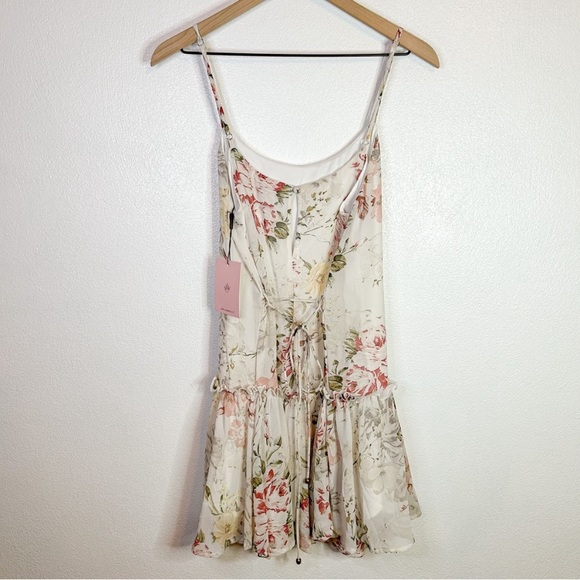 NWOT Hello Molly Loco For You Dress White Pink Print 6 Medium - Picture 8 of 8